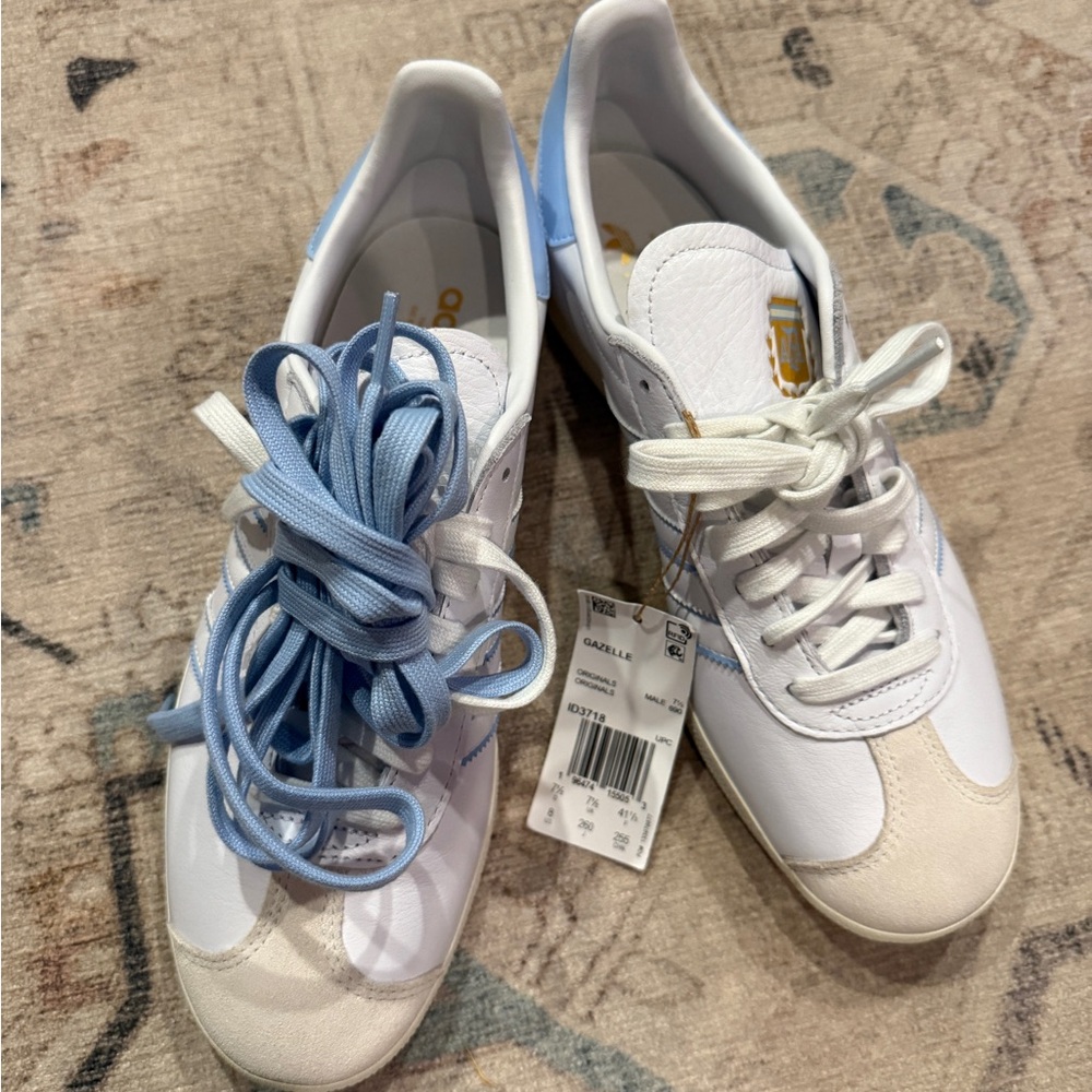 Adidas Gazelle Argentina White/Blue Size 8 EU 41 1/3 - Picture 11 of 13